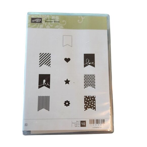 Stampin' Up! BANNER‎ BLAST Stamp Set of 10 133554 Sale-a-Bration Scrapbooking - Picture 1 of 5